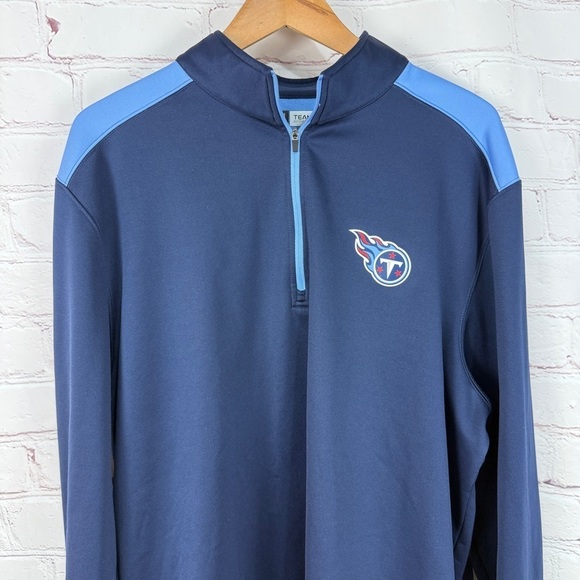 Tennessee Titans 1/4 zip Fleece pullover NFL Team Apparel Blue Sweatshirt 2XL - Picture 4 of 11